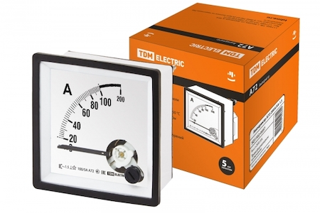 TDM ELECTRIC SQ1102-0054 Амперметр А72   100А/5А-1.5 TDM
